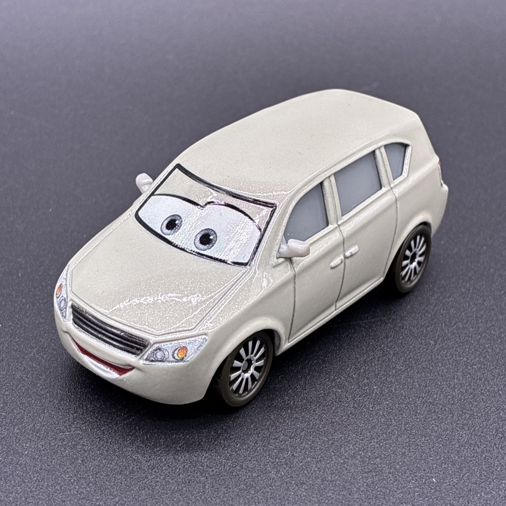 Disney Pixar Cars Melissa Bernabrake Gray Minivan Diecast Car Mattel